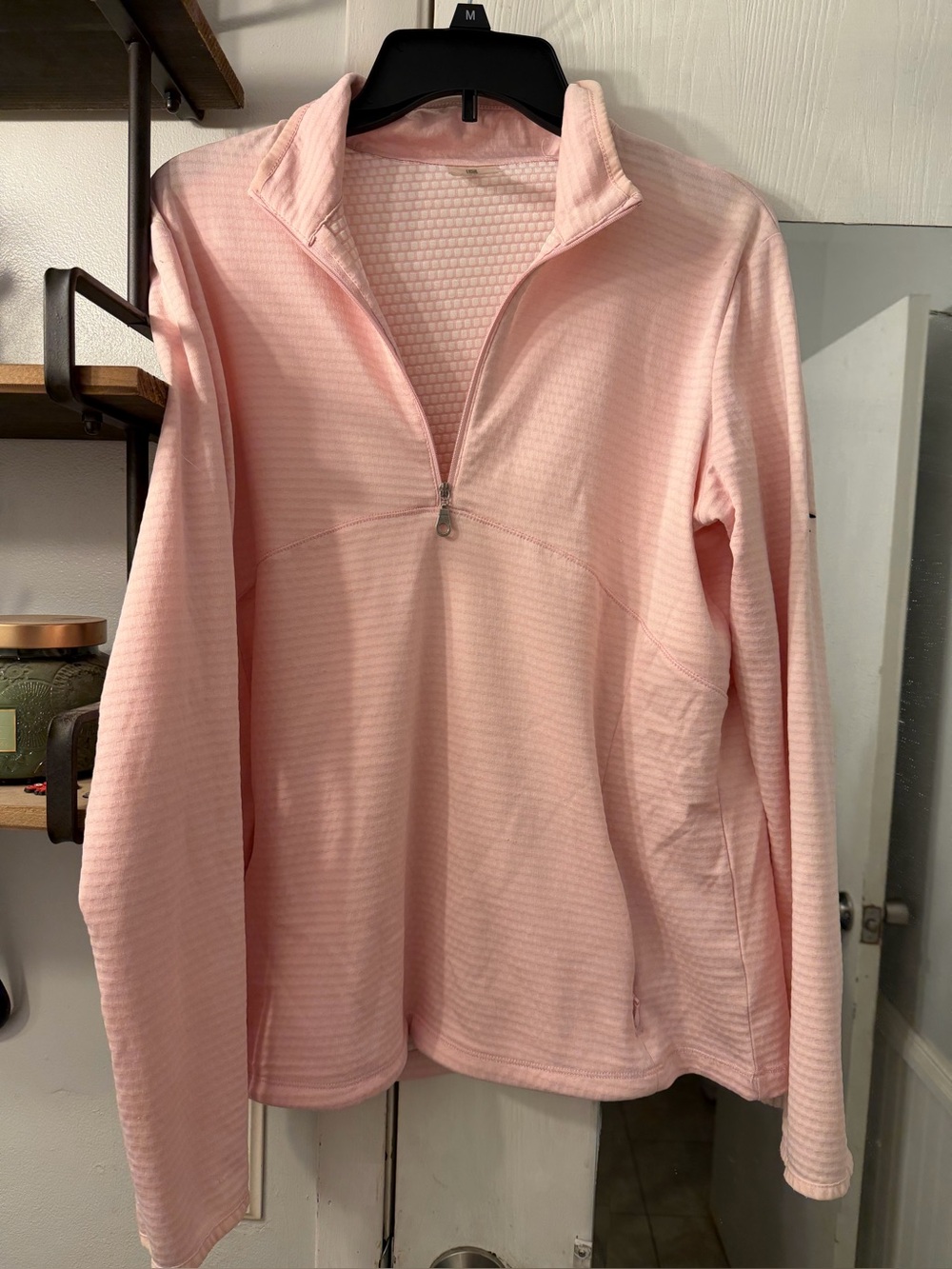 Kate Lord Golf Light Pink Quarter-Zip Pullover